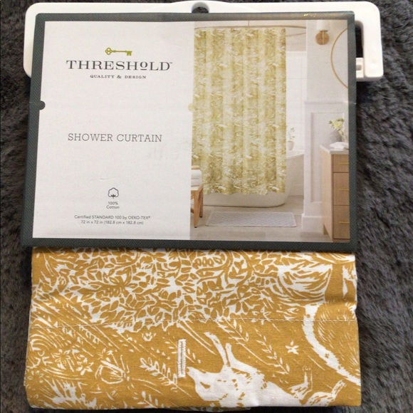 Threshold Other - Threshold Shower Curtain “Yellow Frolic” New